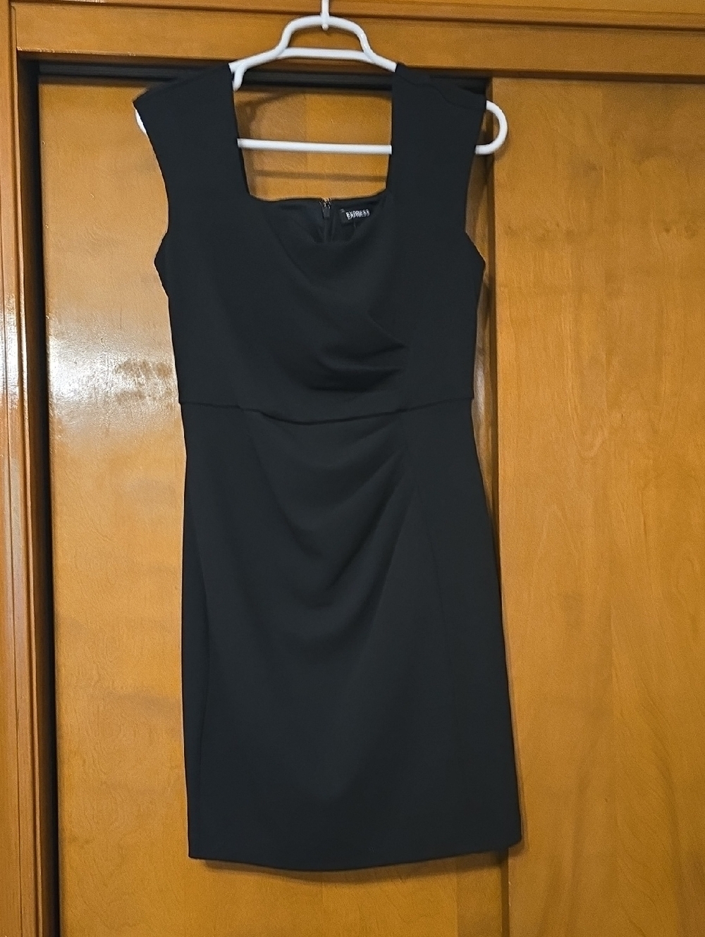 Express Black Square-Neck Mini Dress